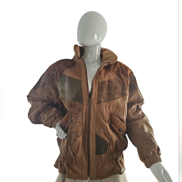 Winlit genuine leather 80s vintage jacket - Picture 1 of 6